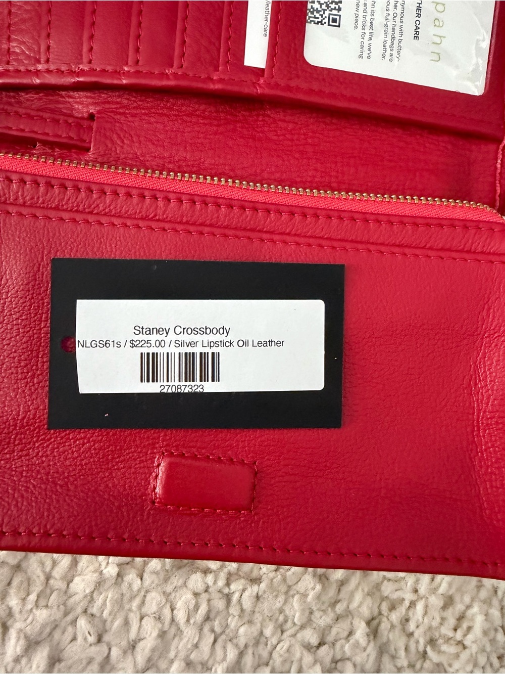 Saphan Stanley Crossbody in the rare color lipstick - Picture 3 of 9